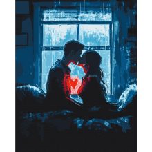 Szerelem fénye - Számfestő készlet kereten 40x50