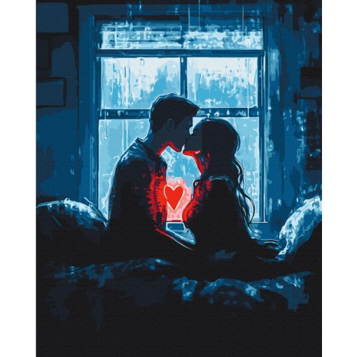 Szerelem fénye - Számfestő készlet kereten 40x50