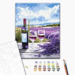 Provence-i romantika - Számfestő készlet kereten 40x50