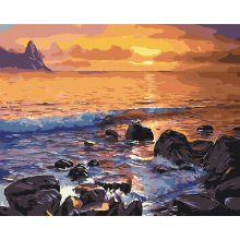 Am felsigen Ufer - Malen-nach-Zahlen-Set auf Keilrahmen 40x50