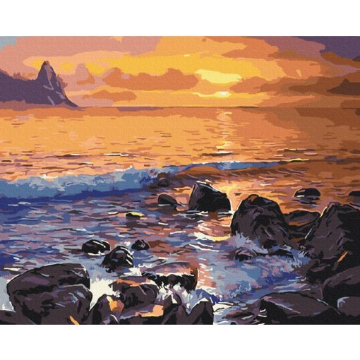 Am felsigen Ufer - Malen-nach-Zahlen-Set auf Keilrahmen 40x50