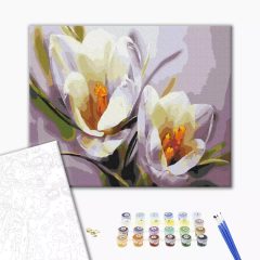 Krokusse - Malen-nach-Zahlen-Set auf Keilrahmen 40x50