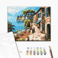 Mittelmeer - Malen-nach-Zahlen-Set auf Keilrahmen 40x50