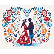 Nationale Lieben - 2-teiliges Malen-nach-Zahlen-Set auf Leinwand