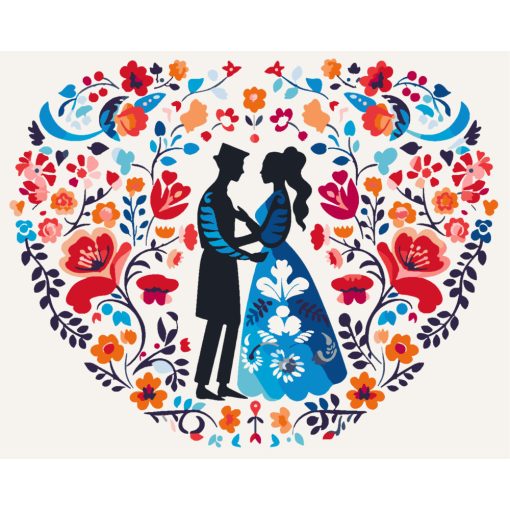 Nationale Lieben - 2-teiliges Malen-nach-Zahlen-Set auf Leinwand