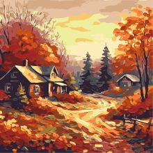 Zauberhafte Herbstlandschaften - 2-teiliges Malen-nach-Zahlen-Set auf Leinwand