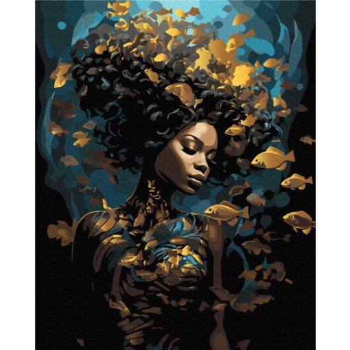 Goldene Eleganz - 2-teiliges Malen-nach-Zahlen-Set auf Leinwand