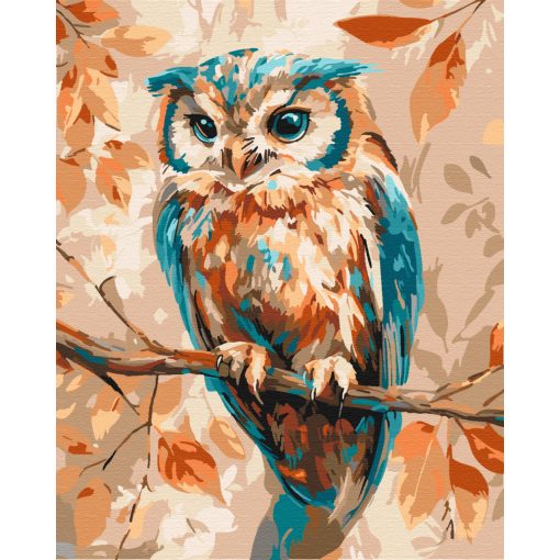 Vögel auf dem Herbstzweig - 2-teiliges Malen-nach-Zahlen-Set auf Leinwand