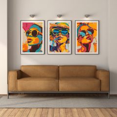   Lebendiger Sommer - 3-teiliges Malen nach Zahlen Set auf Rahmen