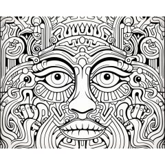 Gesicht 1 - Farbretter-Retter-Set auf Keilrahmen 40x50