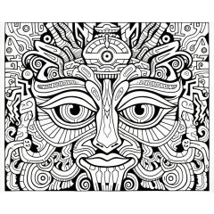 Gesicht 2 - Farbretter-Retter-Set auf Keilrahmen 40x50