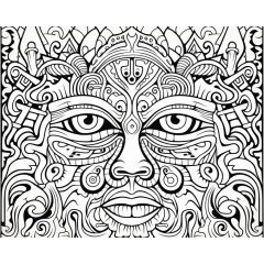 Gesicht 3 - Farbretter-Retter-Set auf Keilrahmen 40x50