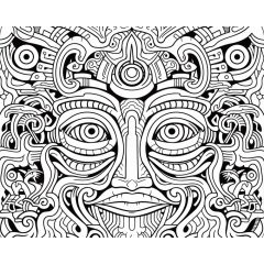 Gesicht 4 - Farbretter-Retter-Set auf Keilrahmen 40x50