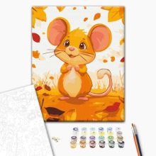 Lächelnde Maus - Malen-nach-Zahlen-Set auf Keilrahmen 30x40