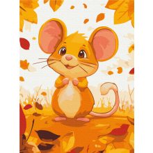 Lächelnde Maus - Malen-nach-Zahlen-Set auf Keilrahmen 30x40