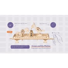 Krähen und der Krug - 3D-Holzpuzzle