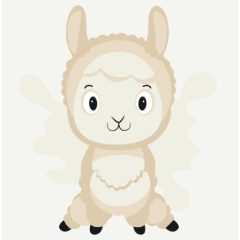 Baby-Alpaka - Malset auf Keilrahmen für Kinder 20x20