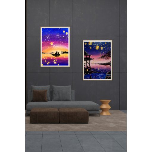 Lámpások 2 db-os - Otthoni-online élményfestő készlet