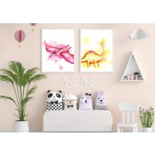 Dinó babaszoba 2 db-os - Otthoni-online élményfestő készlet