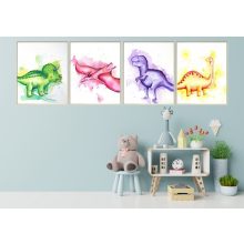 Dinó babaszoba 4 db-os - Otthoni-online élményfestő készlet
