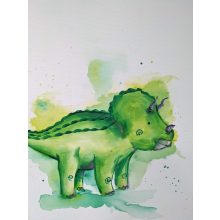 Dinó babaszoba 4 db-os - Otthoni-online élményfestő készlet