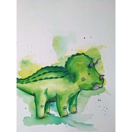 Dinó babaszoba 4 db-os - Otthoni-online élményfestő készlet