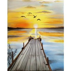   Balatoni nyár páros festés 2 db-os - Otthoni-online élményfestő készlet