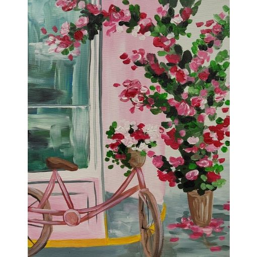 Rózsaszín bicikli - Otthoni-Online élményfestő készlet