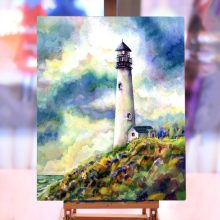 Yaquina Head-i világítótorony - Otthoni-online élményfestő készlet