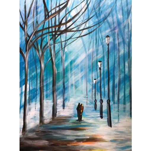 Téli séta - Otthoni-online élményfestő készlet