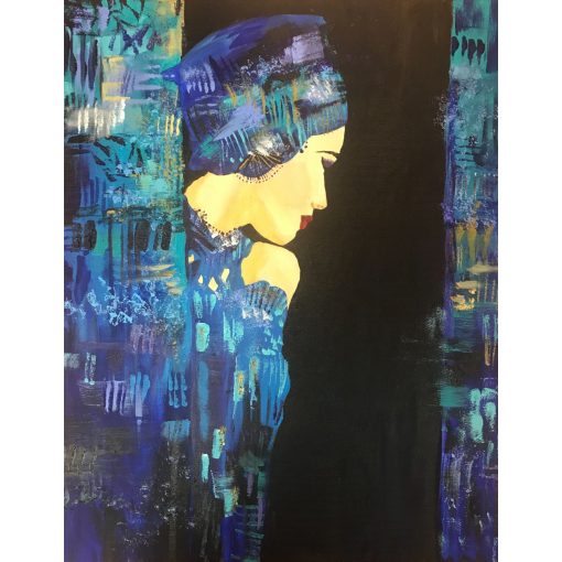 Kék hölgy - Otthoni-online élményfestő készlet