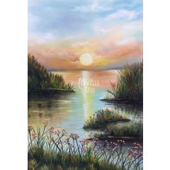 Napnyugta a tónál - Otthoni-online élményfestő készlet