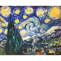Csillagos éj - Otthoni-online élményfestő készlet